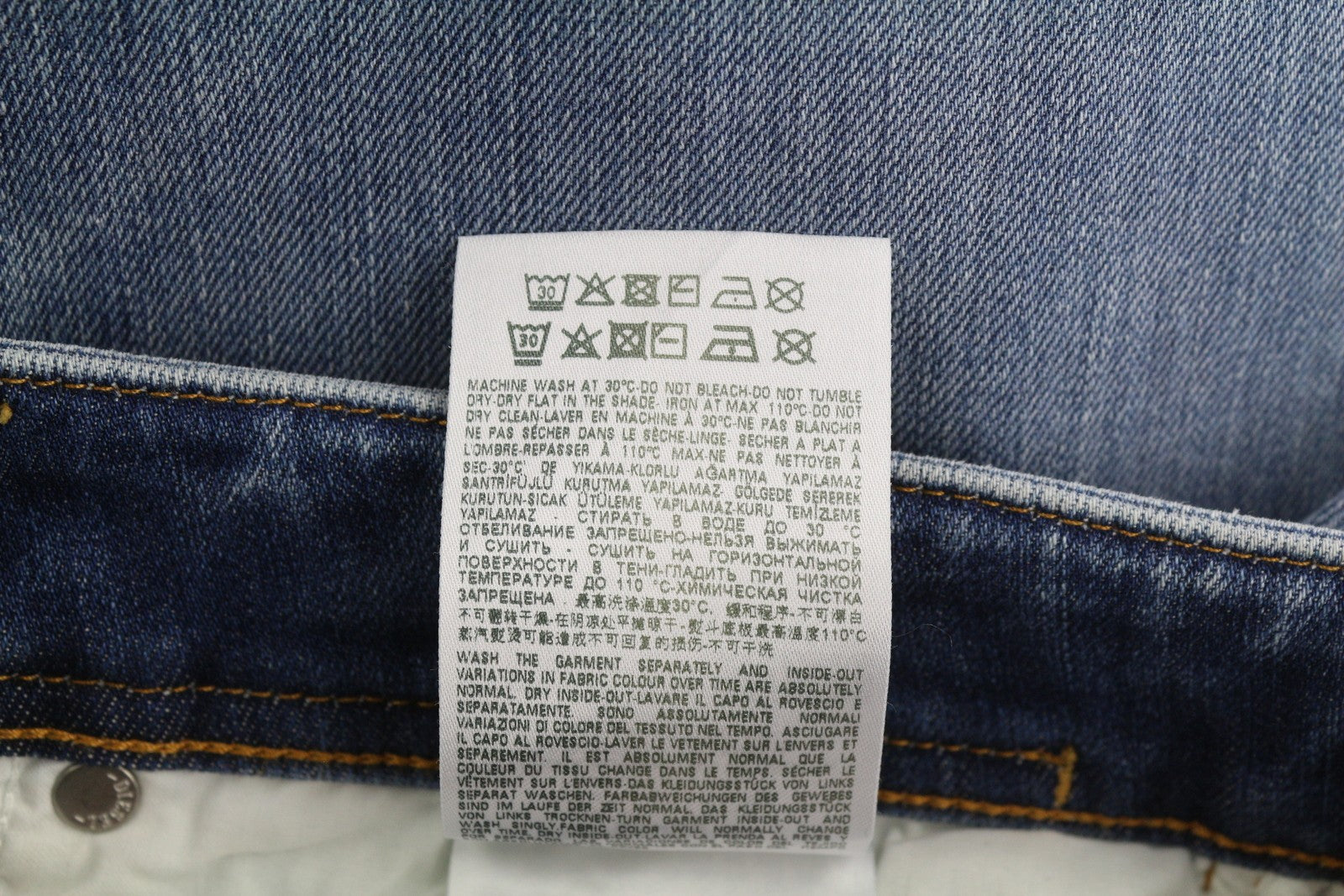 DIESEL 1979 Sleenker 09B66 vyriški džinsai W31/L34 mėlyni, išblukę, aptempti, pėdomis su užtrauktuku, džinsinis audinys 