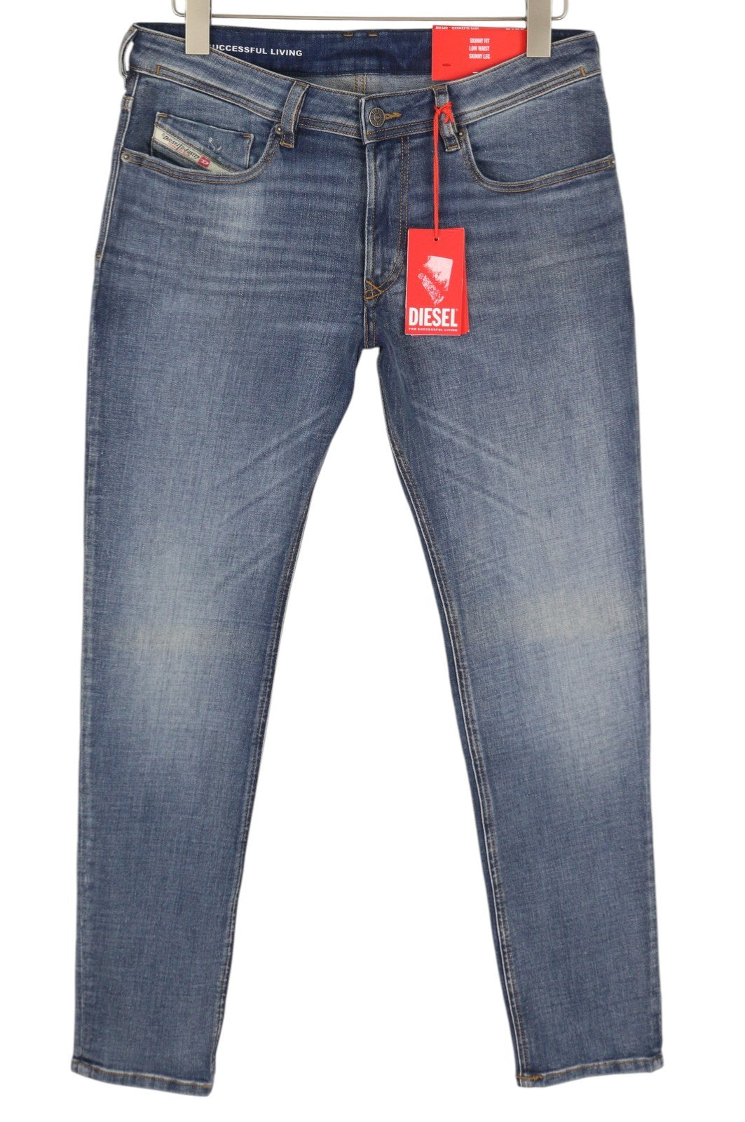 DIESEL 1979 Sleenker 0PFAW Men Jeans W30/L30 Blue Faded Skinny Low Waist RRP$250