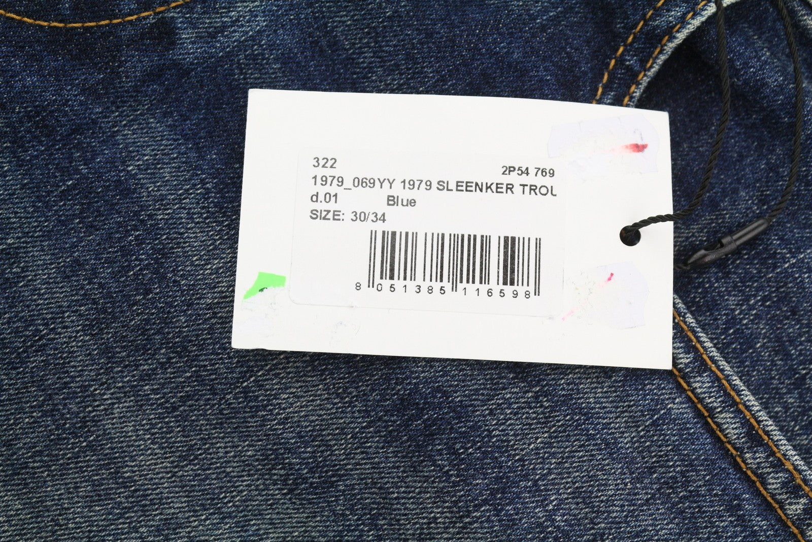 DIESEL 1979 Sleenker 069YY Men Jeans W30/L34 Blue Faded Skinny Leg RRP€225