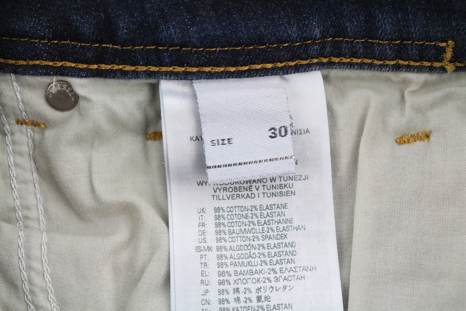 DIESEL 1979 Sleenker 069YY Men Jeans W30/L34 Blue Faded Skinny Leg RRP€225