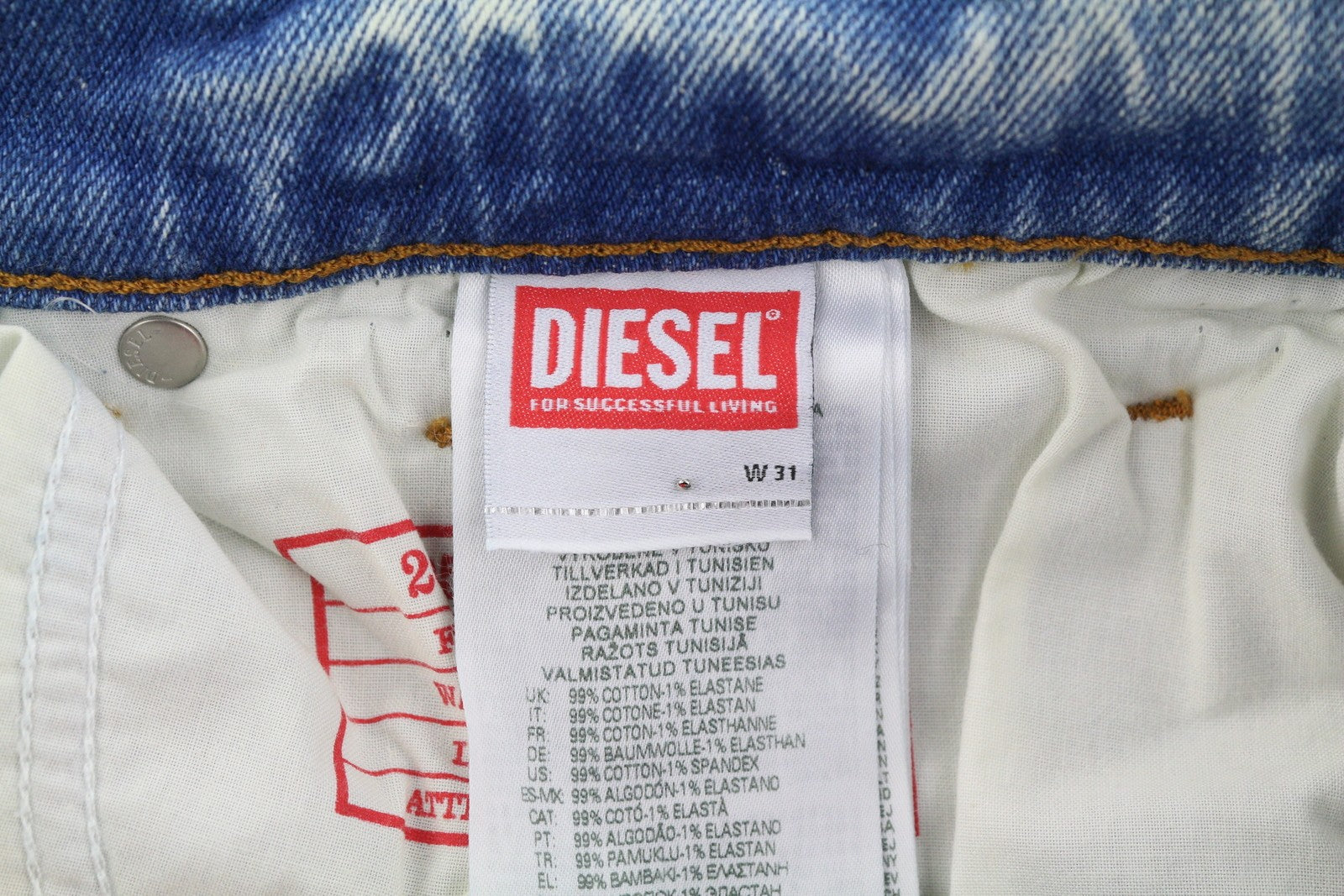 DIESEL 2005 D-Fining 09E86 vyriški džinsai W31/L34 mėlyni, įprasti, RMK 220 £ 