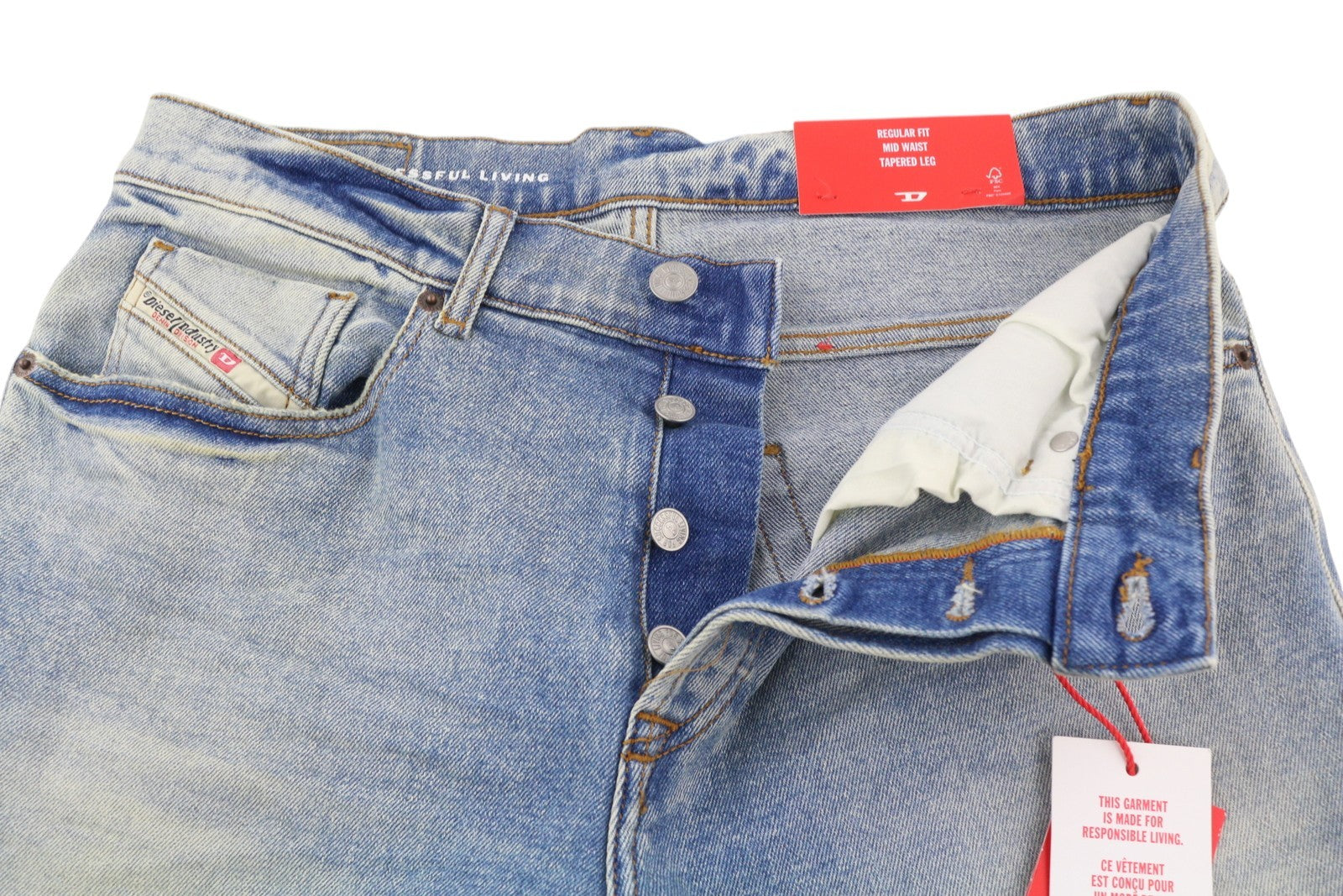 DIESEL 2005 D-Fining 09E86 vyriški džinsai W33/L30 mėlyni, įprasti, RMK 220 £ 