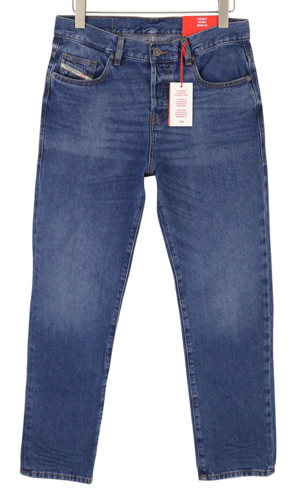 DIESEL 2020 D-Viker 0GYCT Men Jeans W31/L32 Blue Regular Straight RRP£190