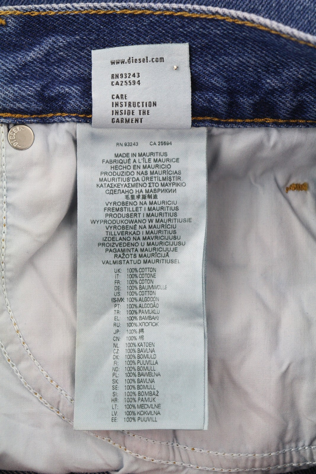 DIESEL 2020 D-Viker 0GYCT Men Jeans W31/L32 Blue Regular Straight RRP£190