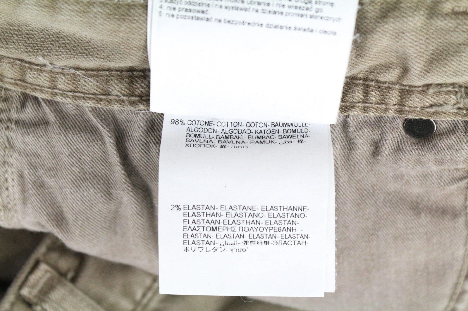 REPLAY Grover vyriški W30/L34 rudi tiesaus kirpimo medvilniniai tamprūs džinsai su sagomis 