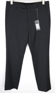 RICHMOND Men's 48 Dark Grey Wool Trousers with Pleats for Formal Look