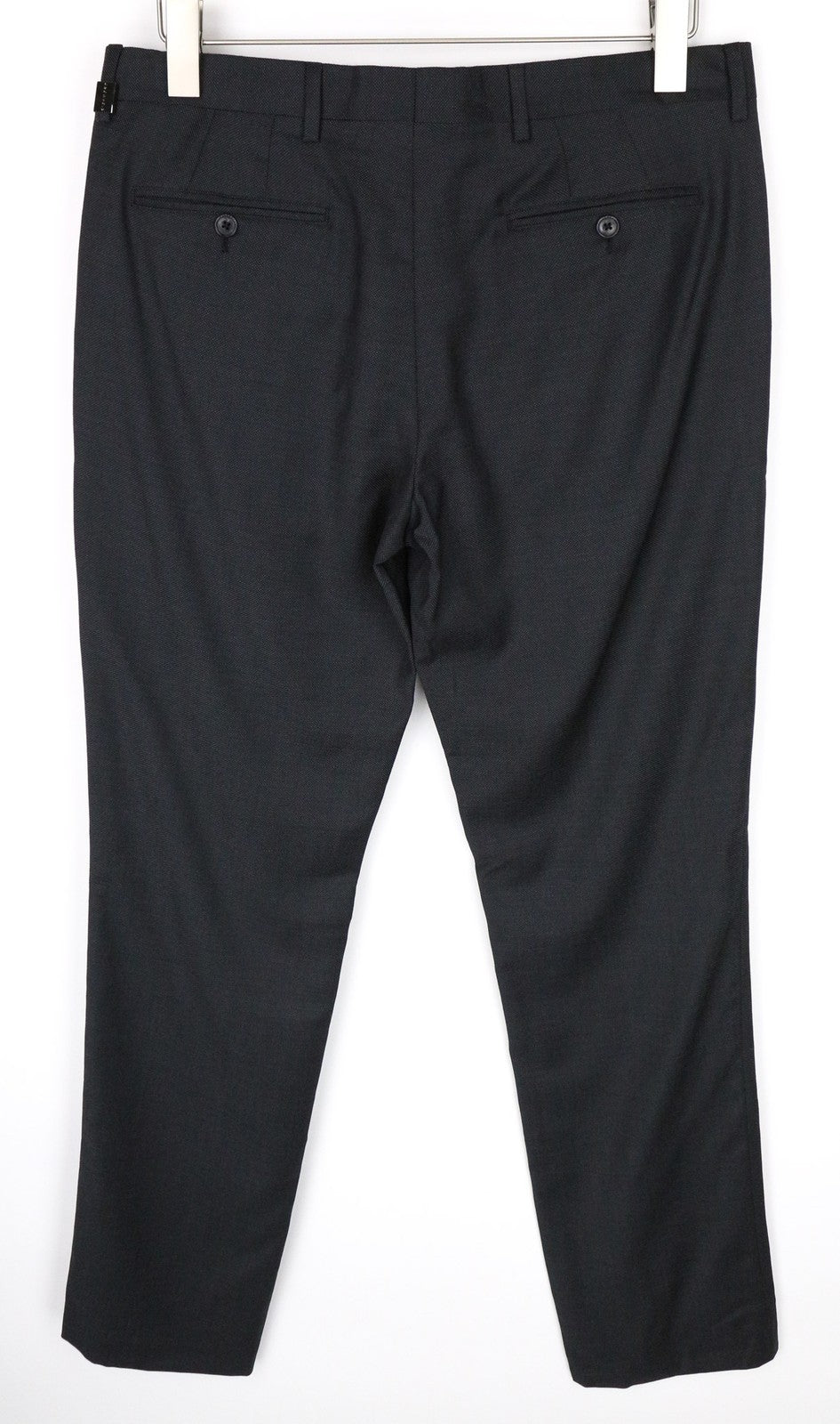 RICHMOND Men's 48 Dark Grey Wool Trousers with Pleats for Formal Look