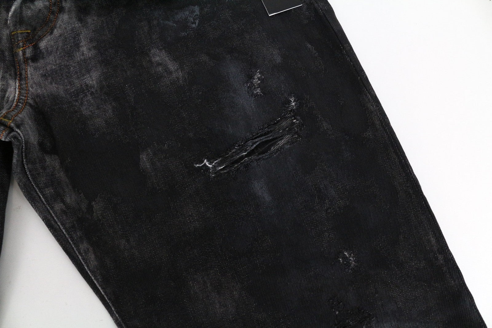 DIESEL Mharky 084WG vyriški pilki W34/L34 plėšyti aptempti grynos medvilnės džinsai 