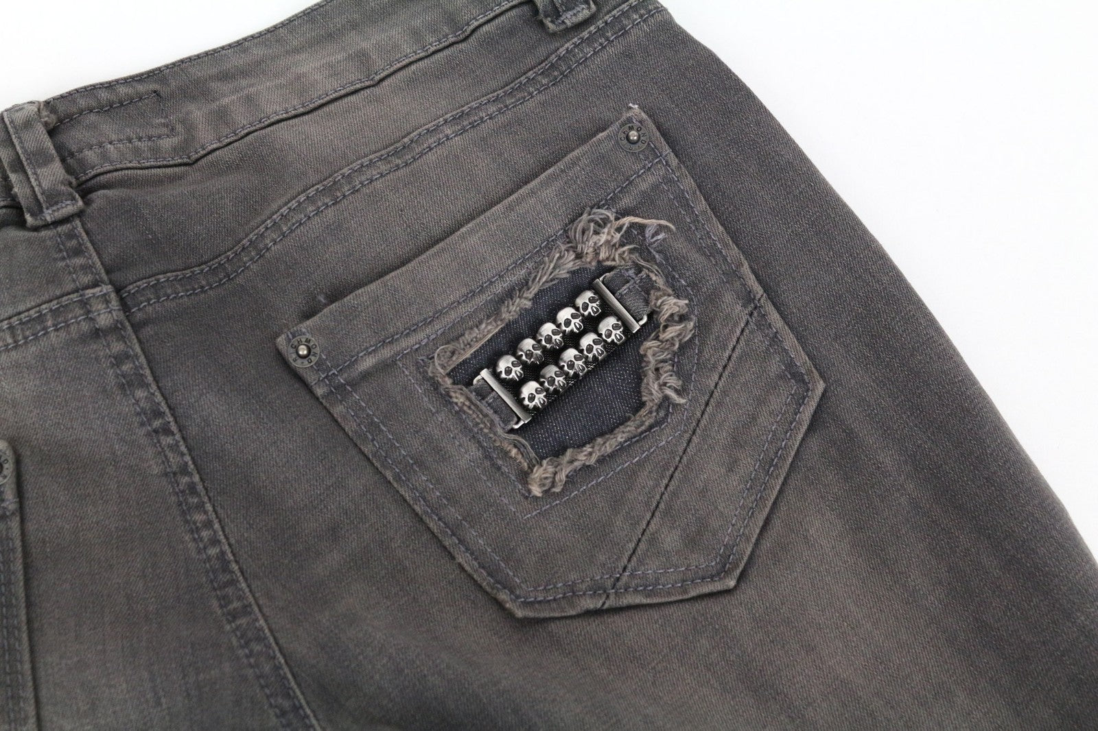 RICHMOND vyriški džinsai 28 pilki, prigludusio kirpimo, tamprūs džinsai su skalbta apdaila 