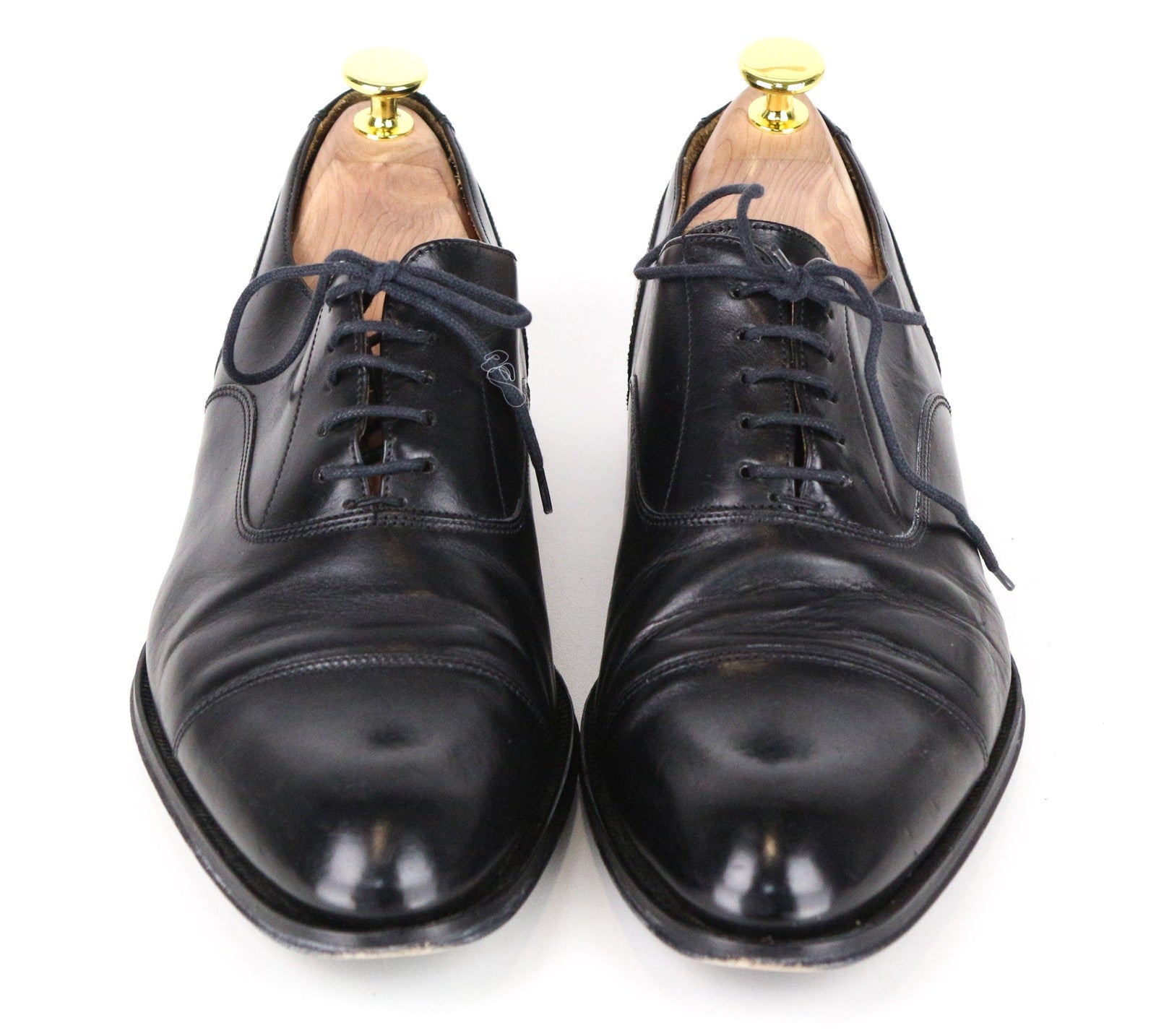 SUITSUPPLY Men's EU41 Black Leather Lace-Up Low-Top Formal Dress Shoes