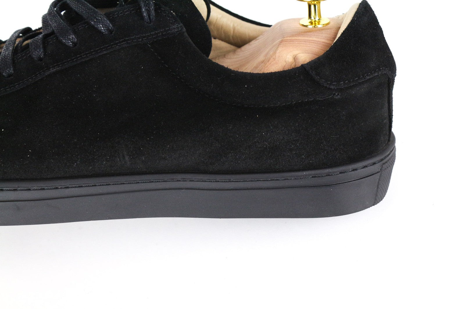 „SUITSUPPLY“ vyriški juodi zomšiniai sportbačiai su raišteliais, žema pakulne, laisvalaikio stiliaus, EU46, gatvės stilius 