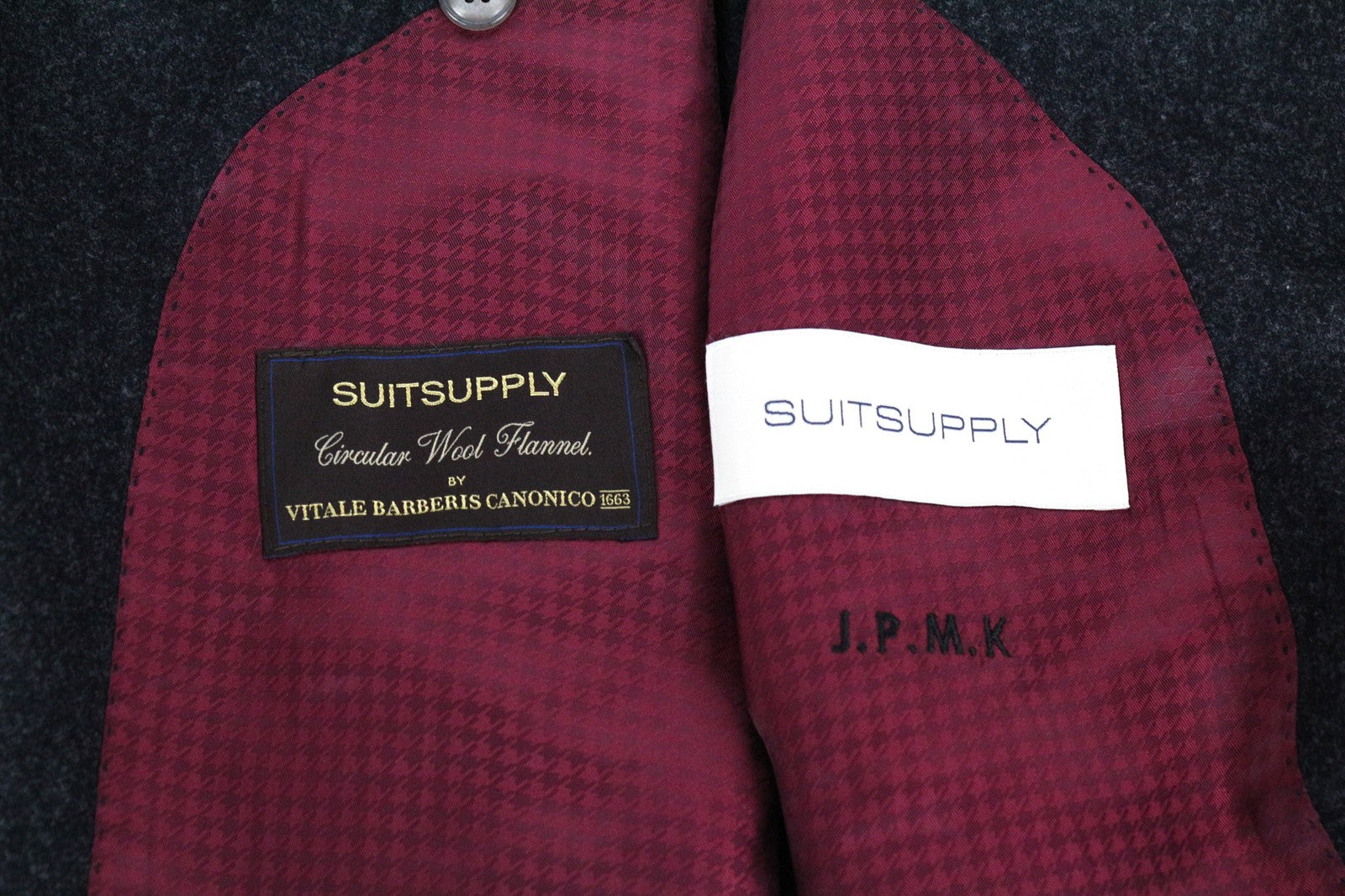 SUITSUPPLY La Spalla Men's Blazer UK56S Grey Pure Wool Classic Single Breasted