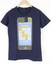 VKING vyriški marškinėliai S dydžio, grynos medvilnės džersio, mėlyni, su grafiniu logotipu ir apvalia kaklo iškirpte 