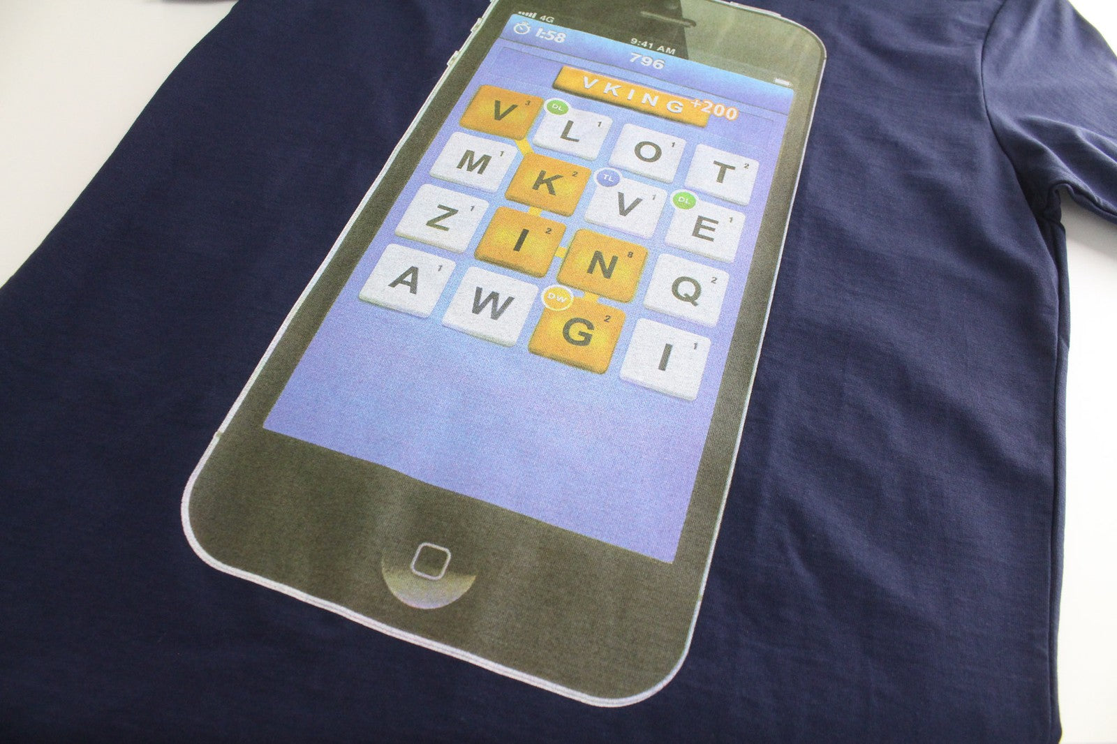 VKING vyriški marškinėliai S dydžio, grynos medvilnės džersio, mėlyni, su grafiniu logotipu ir apvalia kaklo iškirpte 