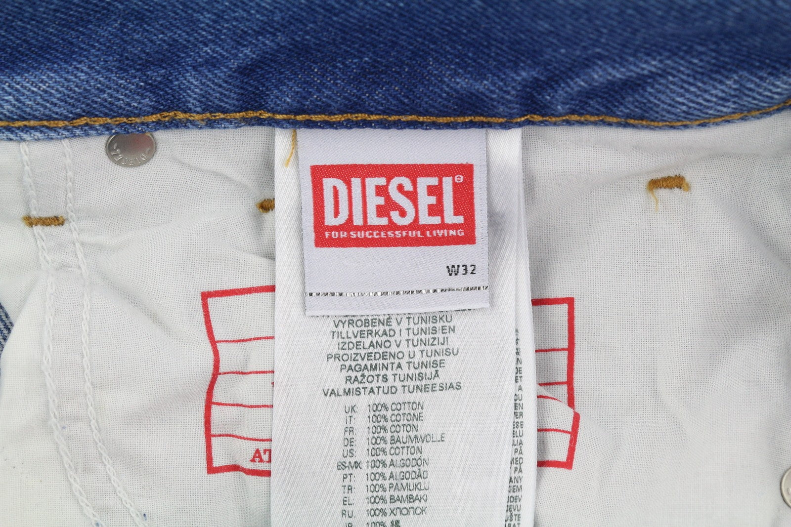 DIESEL 1995 007F5 vyriški džinsai W32/L30 Slim Fit tiesaus kirpimo su logotipu ir RMK 250 € 