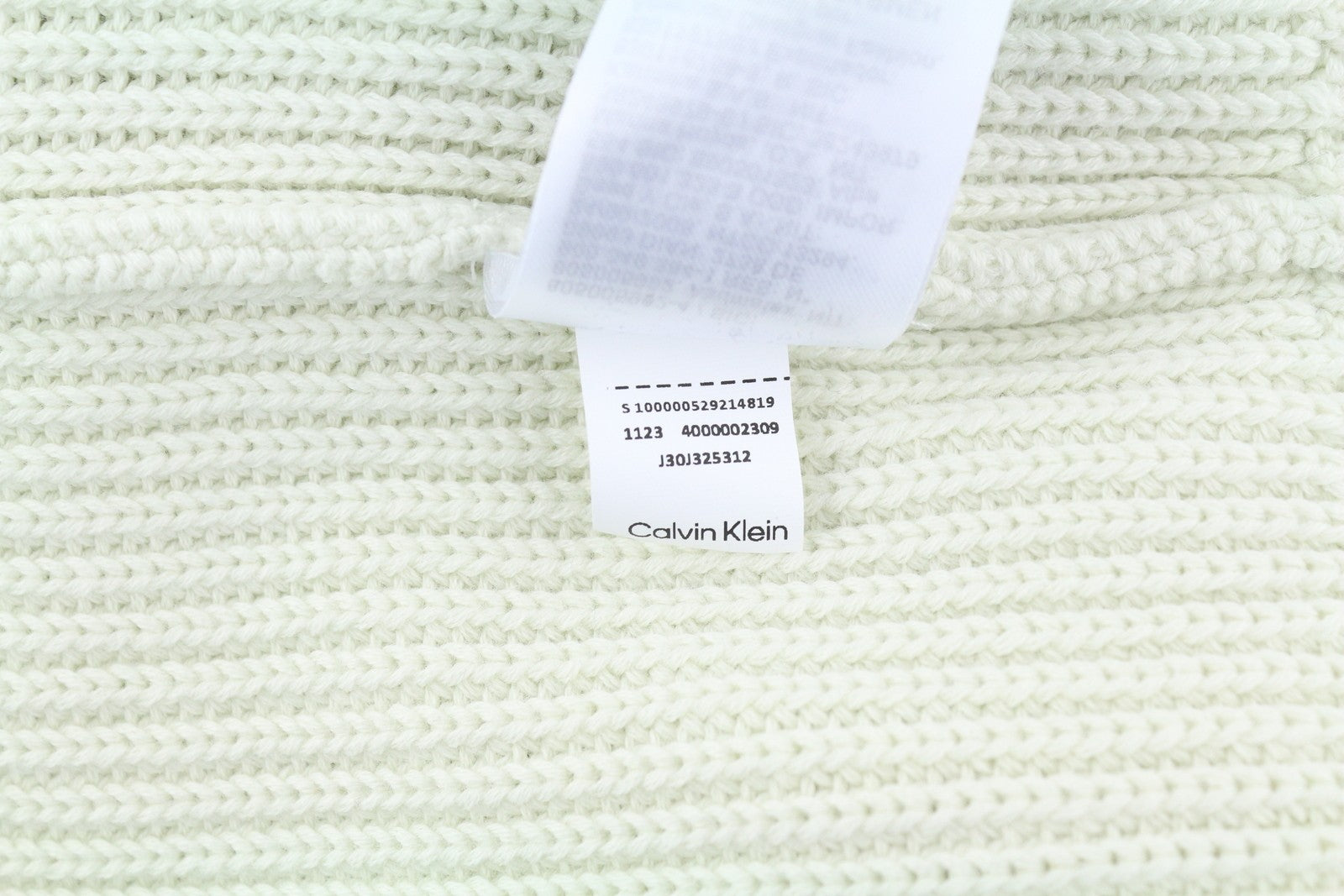 CALVIN KLEIN Stitch Blocking vyriškas megztinis M su baltu dryžuotu megztiniu užsegimu 