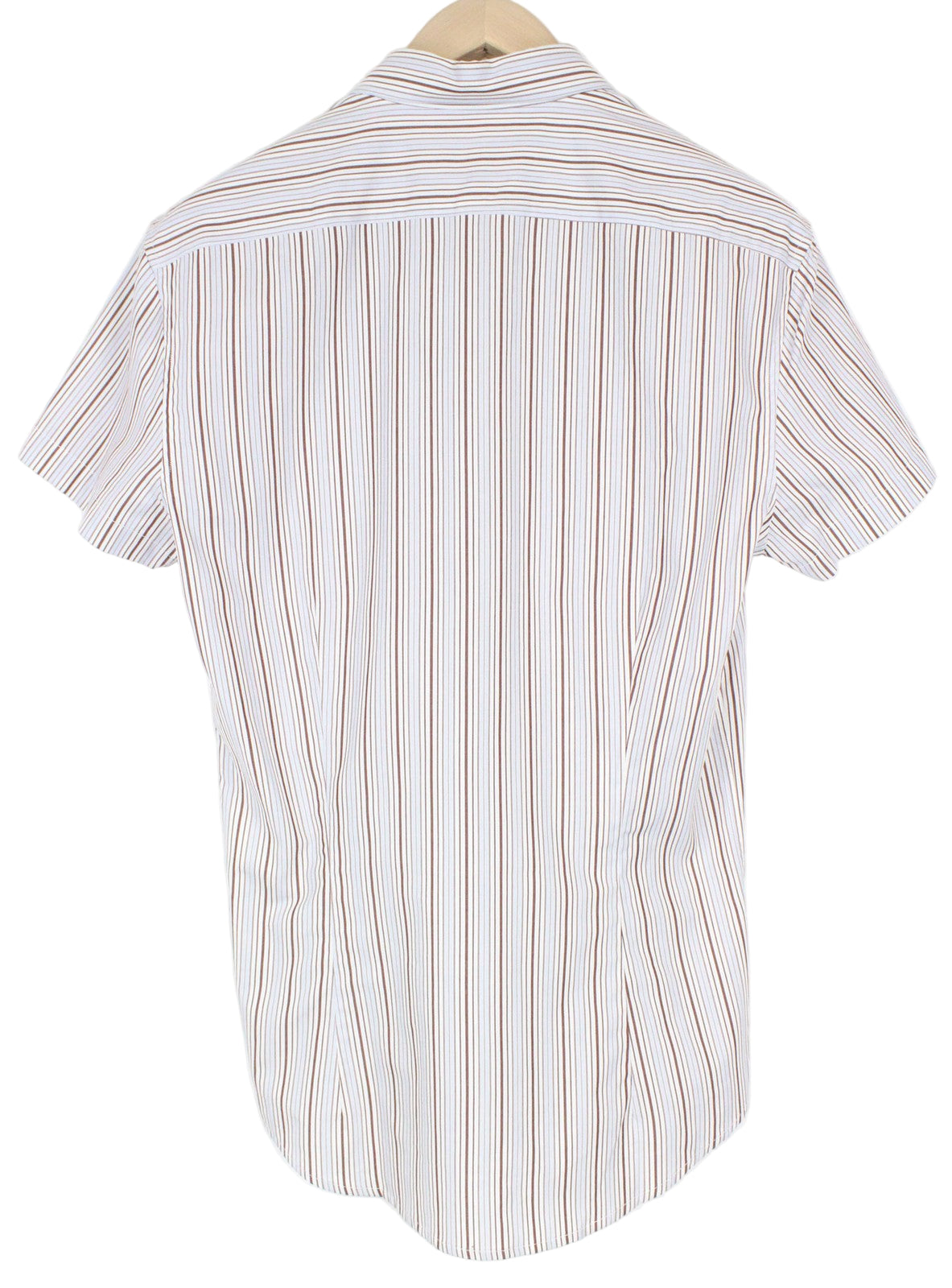 RICHMOND vyriški marškiniai IT48 raudoni dryžuoti melanžo rašto trumpomis rankovėmis su sagomis 