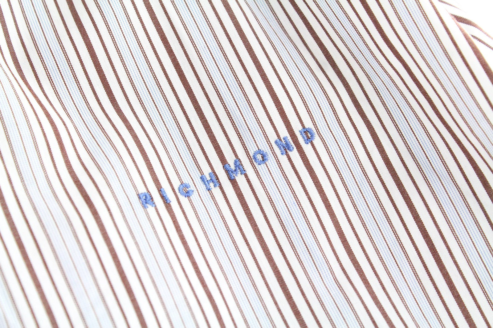 RICHMOND vyriški marškiniai IT48 raudoni dryžuoti melanžo rašto trumpomis rankovėmis su sagomis 