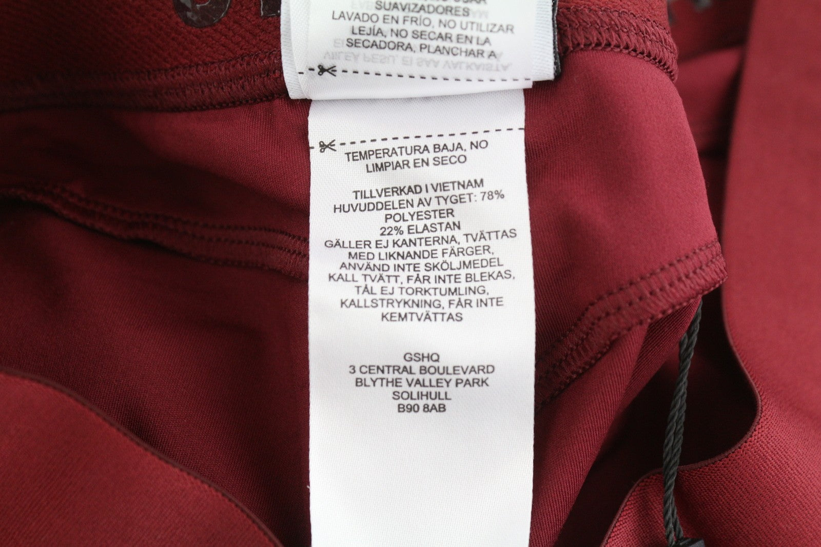 GYMSHARK moteriškos tamprės M bordo spalvos su elastingu juosmeniu, tampriu prigludusiu sportiniu logotipu 