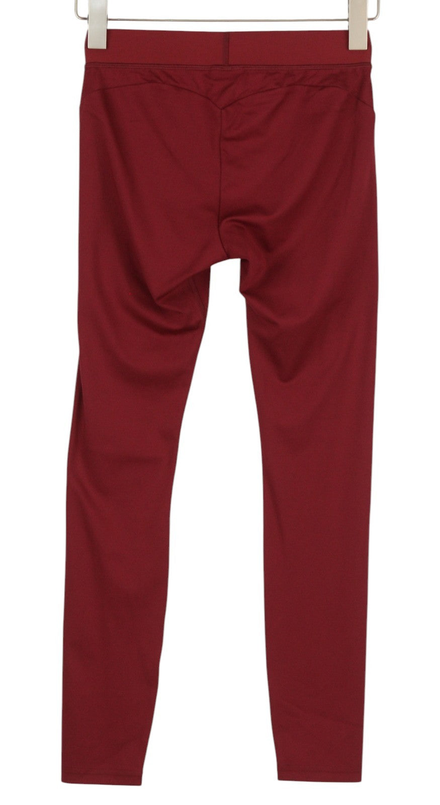 GYMSHARK moteriškos tamprės M bordo spalvos su elastingu juosmeniu, tampriu prigludusiu sportiniu logotipu 