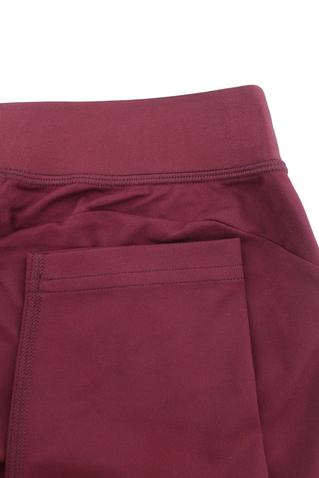 GYMSHARK moteriškos tamprės M bordo spalvos su elastingu juosmeniu, tampriu prigludusiu sportiniu logotipu 