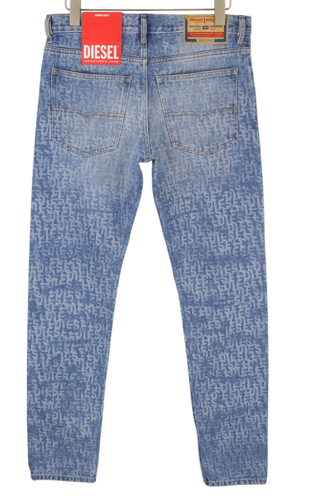 DIESEL 1995 007F5 vyriški džinsai W32/L32 Slim Fit tiesaus kirpimo raštuoti RRP 250 € 