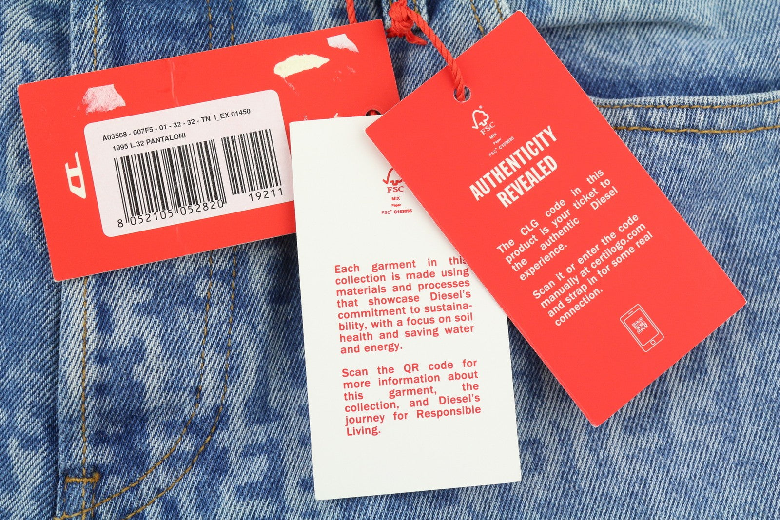 DIESEL 1995 007F5 vyriški džinsai W32/L32 Slim Fit tiesaus kirpimo raštuoti RRP 250 € 