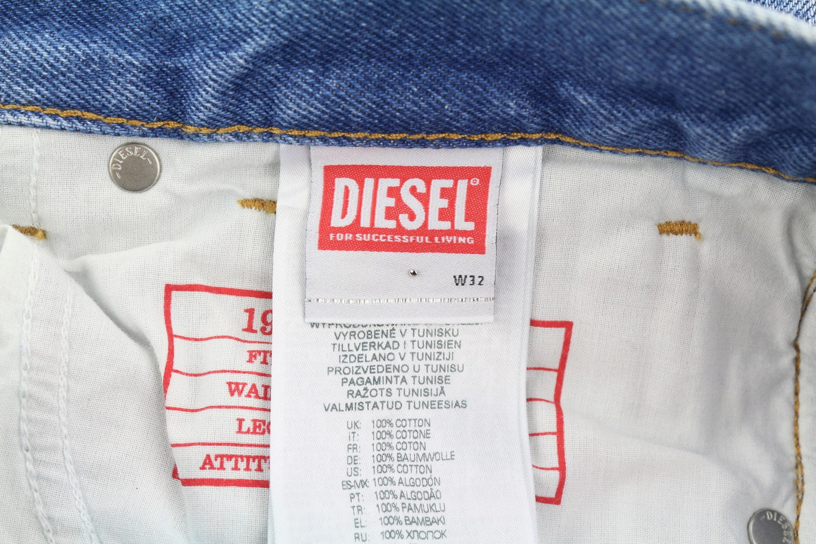 DIESEL 1995 007F5 vyriški džinsai W32/L32 Slim Fit tiesaus kirpimo raštuoti RRP 250 € 