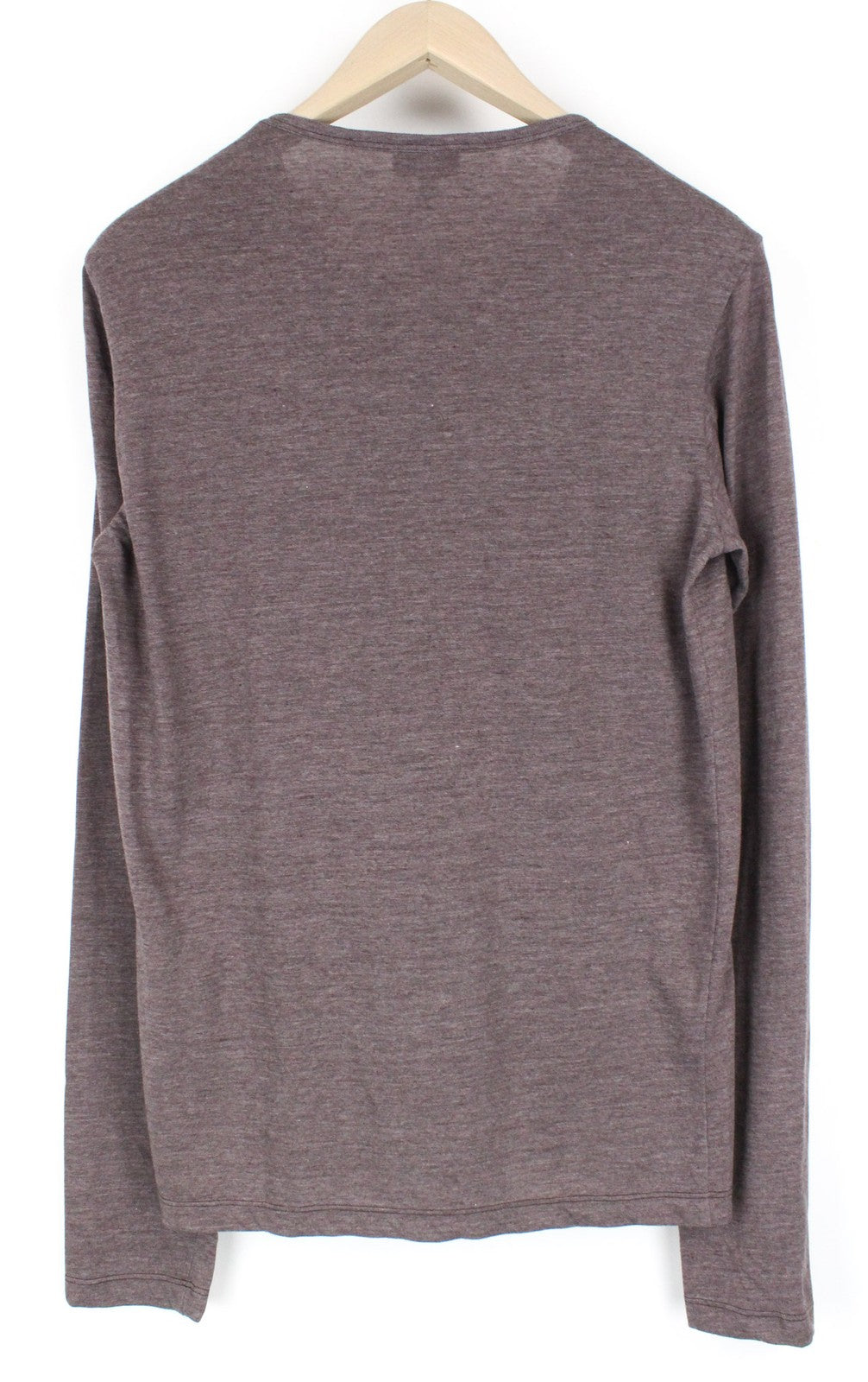 RICHMOND vyriški marškinėliai ilgomis rankovėmis L dydžio su medvilnės mišinio bordo spalvos grafika 