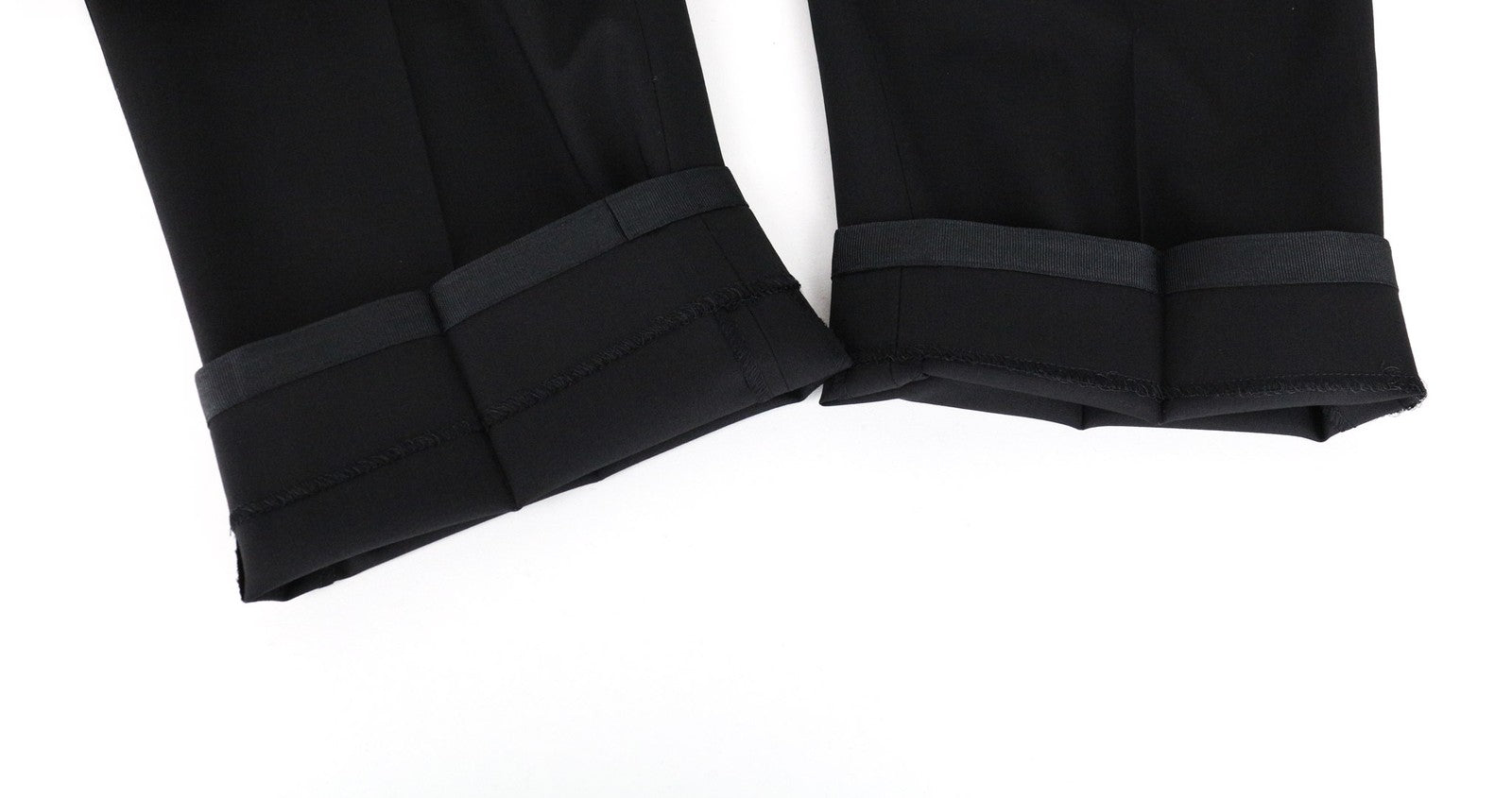 SUITSUPPLY Brescia Men's Trousers UK40R Black Wool Classic Pleated Stretch