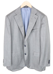 SUITSUPPLY La Spalla Men's Blazer UK50R Wool Silk Grey Notch Lapel 2 Button
