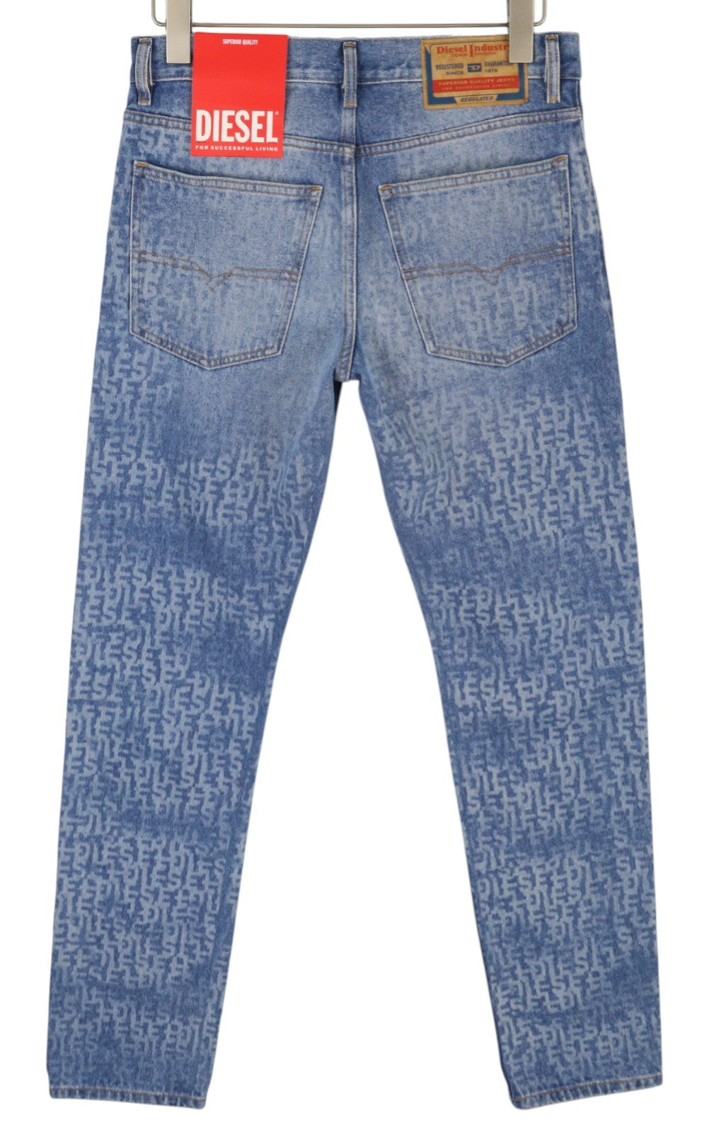 DIESEL 1995 007F5 Men Jeans W30/L32 Slim Fit Straight Leg Patterned RRP€250
