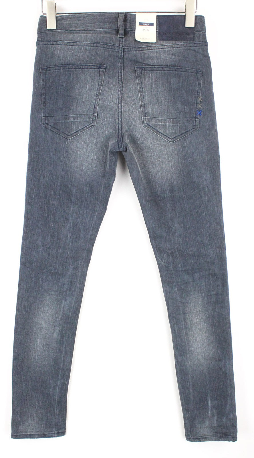 SCOTCH &amp; SODA Skim vyriški džinsai W28/L32 aptempti, tamprūs, vidutinio liemens, klasikinės mėlynos spalvos