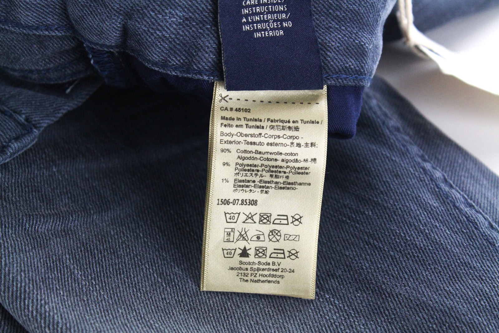 SCOTCH &amp; SODA Skim vyriški džinsai W28/L32 aptempti, tamprūs, vidutinio liemens, klasikinės mėlynos spalvos