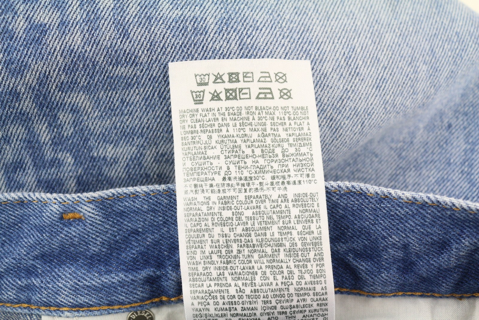 DIESEL 1995 007F5 Men Jeans W31/L30 Slim Fit Straight Leg Logo Print RRP€250