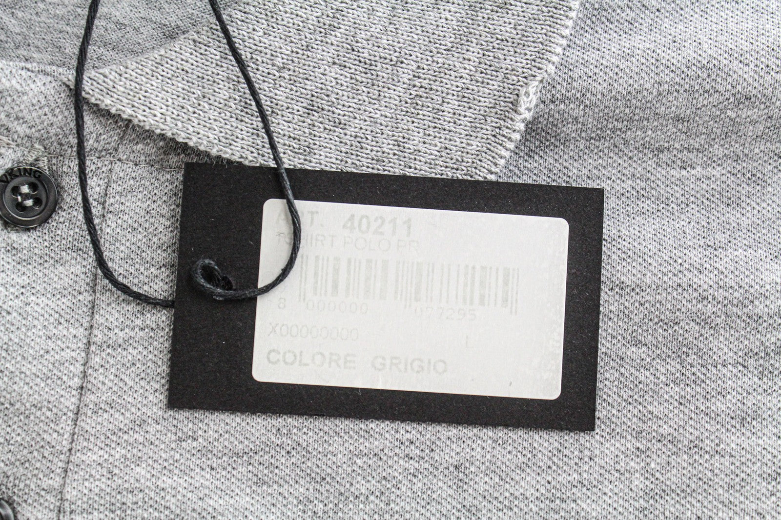 VKING vyriški L dydžio šviesiai pilki tamprūs medvilniniai polo marškinėliai su džersio mišinio raštu 