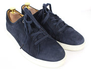 „SUITSUPPLY“ vyriški sportbačiai, žema pakulnė, tamsiai mėlyni, zomšos ir odos, laisvalaikio stiliaus, EU40, 