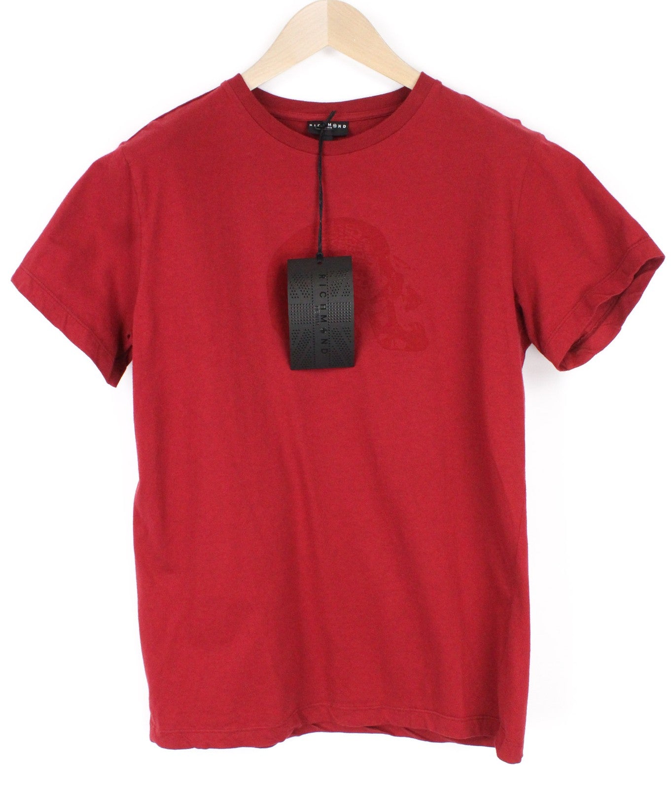 RICHMOND vyriški L dydžio grynos medvilnės marškinėliai su kaukolės raštu ir džersio marškinėliais 