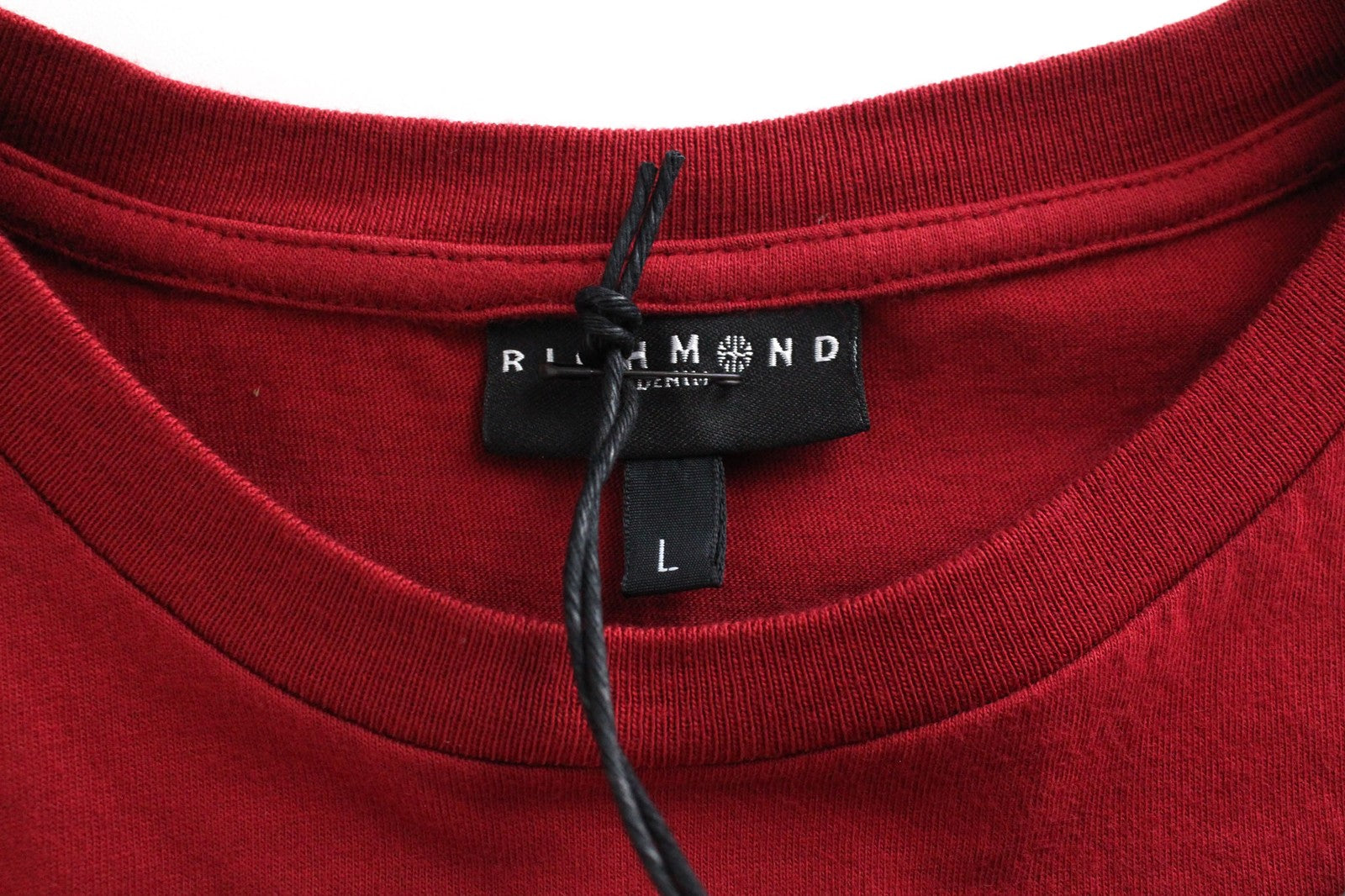 RICHMOND vyriški L dydžio grynos medvilnės marškinėliai su kaukolės raštu ir džersio marškinėliais 