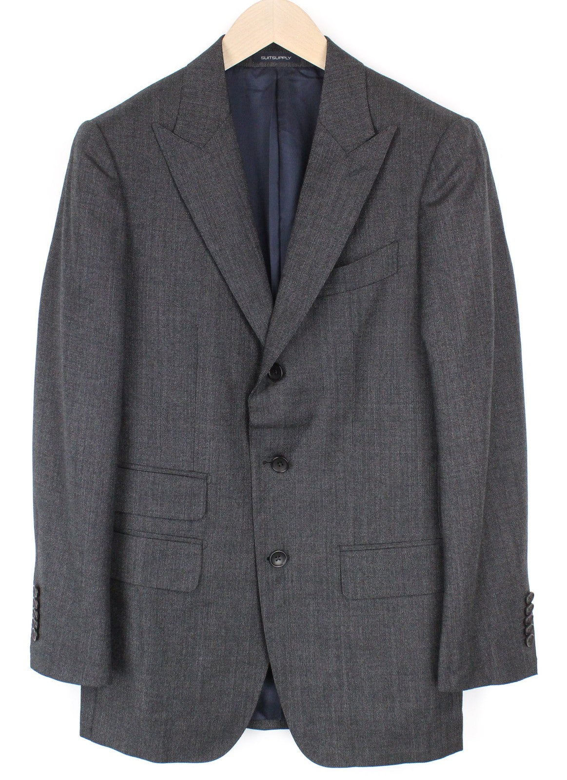 SUITSUPPLY Washington Men's Blazer UK36R Grey Wool Birdseye Check Slim Fit