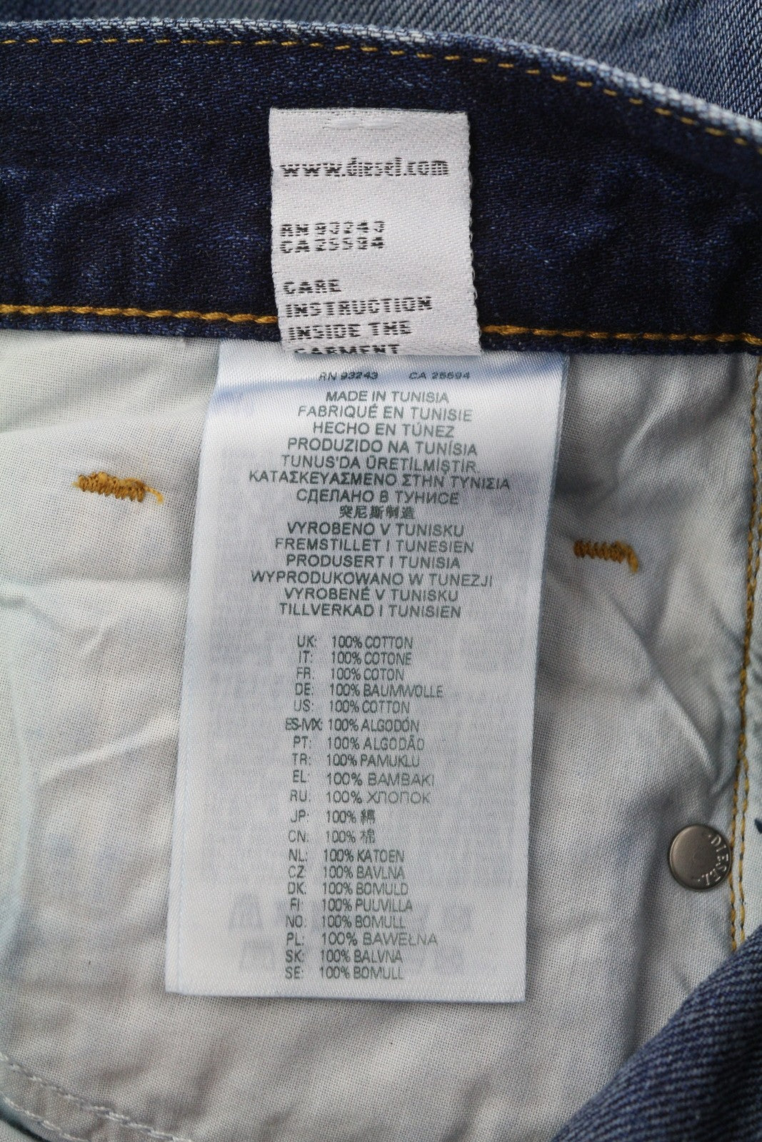 DIESEL 2020 D-Viker 09C64 Men Jeans W28/L32 Blue Faded Regular Straight RRP€225