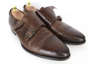 SUITSUPPLY Men's Shoes EU42.5 Double Monk Strap Classic Mid Brown Leather