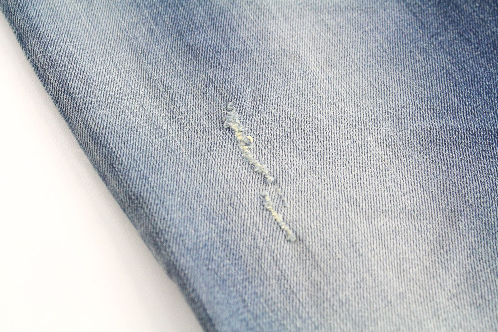 TAKESHY KUROSAWA TK75 Men's Jeans W34 Blue Distressed Stretch Button Fly Slim