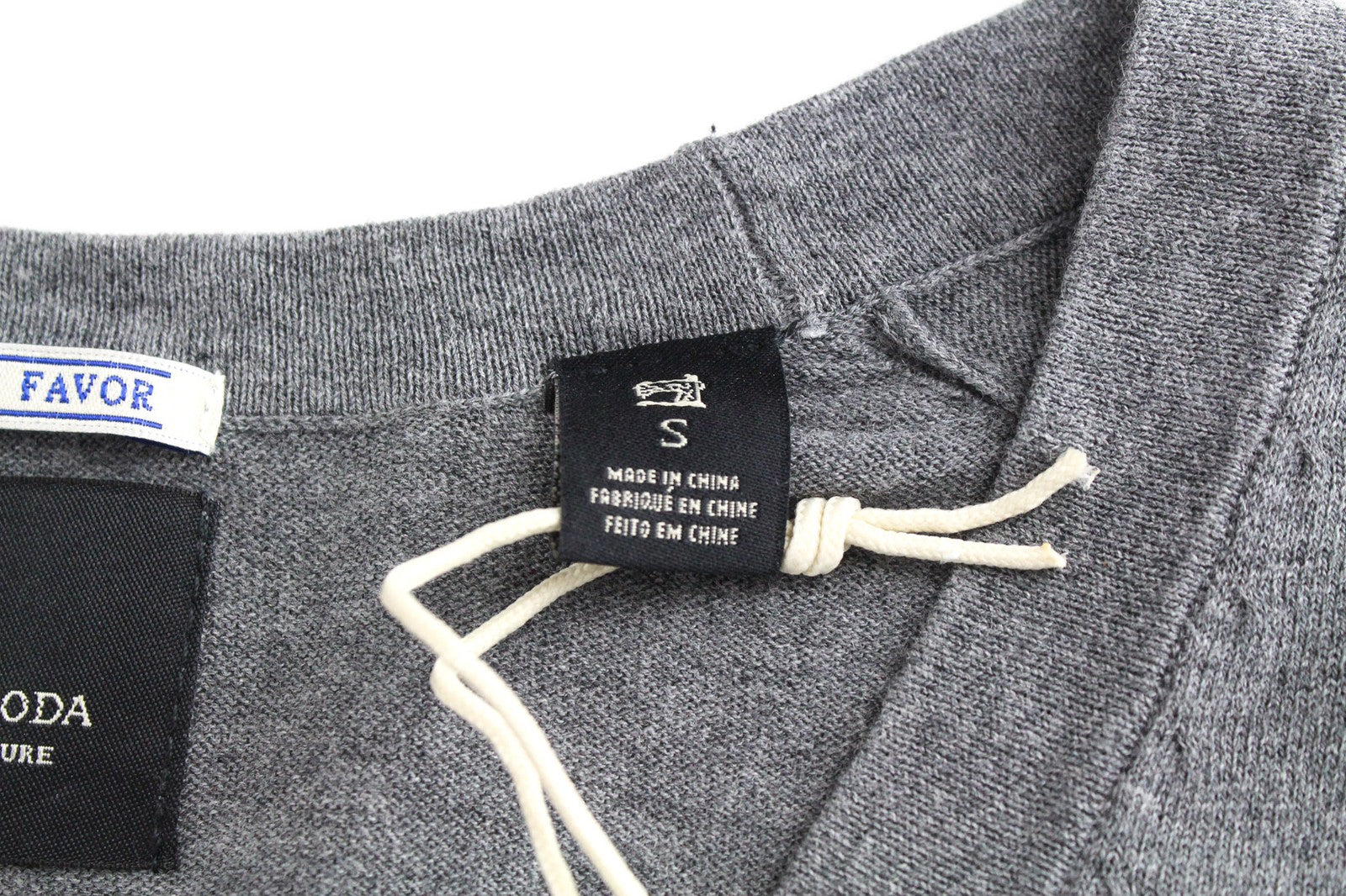 SCOTCH &amp; SODA vyriškas kardiganas S pilkas melanžas medvilninis plonas megztas V formos iškirpte su sagomis 