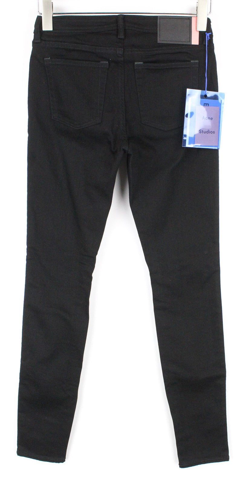 ACNE STUDIOS Climb Women's Jeans W28/L34 Black Denim Skinny Zip Fly Stretch Fit