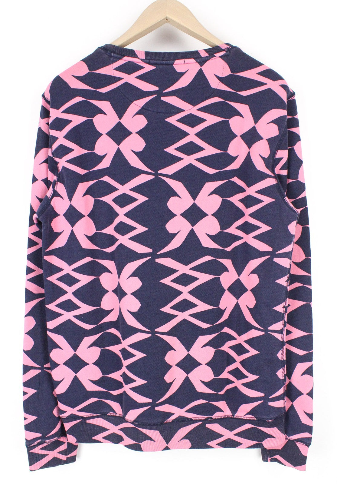 SCOTCH &amp; SODA vyriškas džemperis su apvalia kaklo iškirpte, rožinis, medvilninis, L dydžio, su grafiniu raštu. 