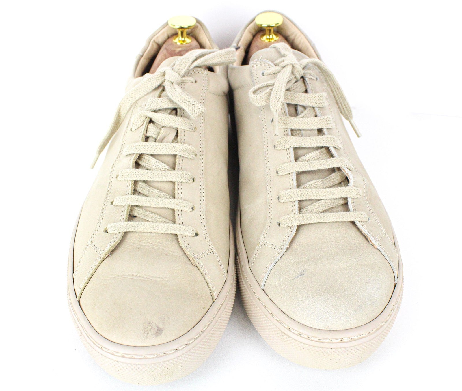 SUITSUPPLY vyriški sportbačiai, EU44, smėlio spalvos, žemakulniai, veršiuko odos, klasikiniai sportbačiai su nėriniuotais kraštais 