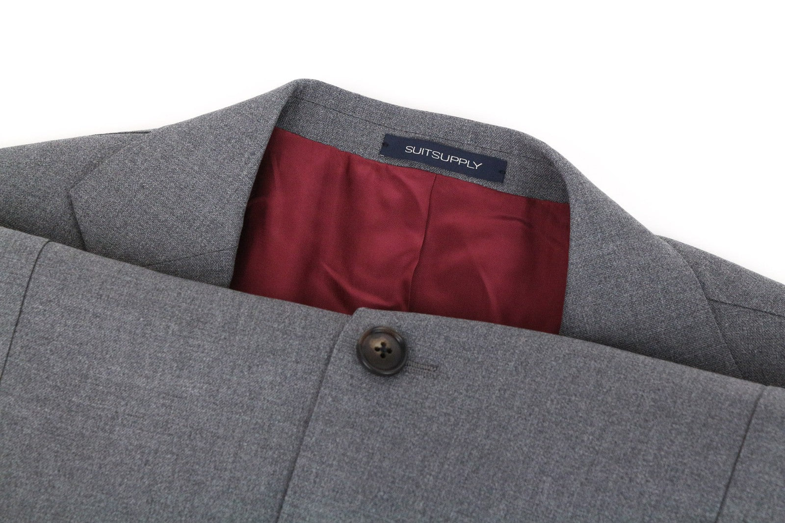 SUITSUPPLY La Spalla Blazer UK44S Grey Wool Slim Fit Traveller Melange