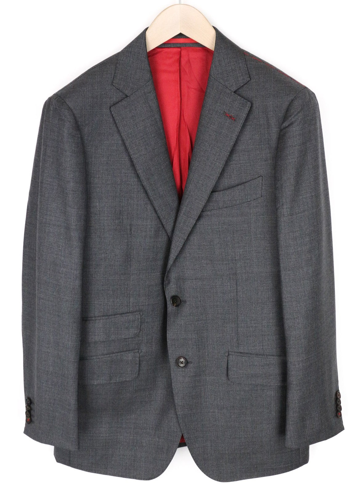 SUITSUPPLY Sienna Blazer UK38R Grey Birdseye Pure Wool Straight Slim Men's Fit