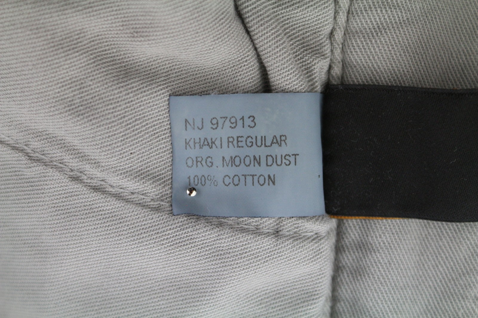 NUDIE JEANS Khaki spalvos įprastos vyriškos kelnės W32/L34 Gey Moon Dust Distress Ripped 